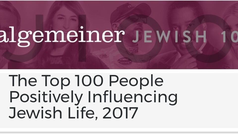 The Top 100 People Positively Influencing Jewish Life, 2017