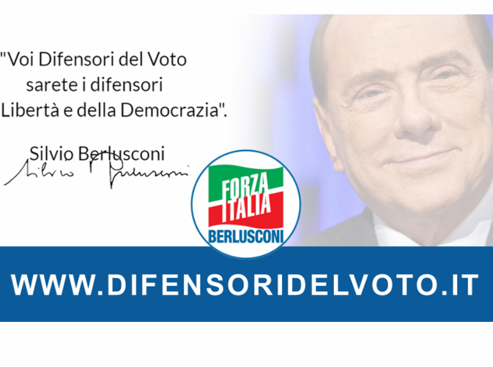 banner difensori del Voto Forza Italia