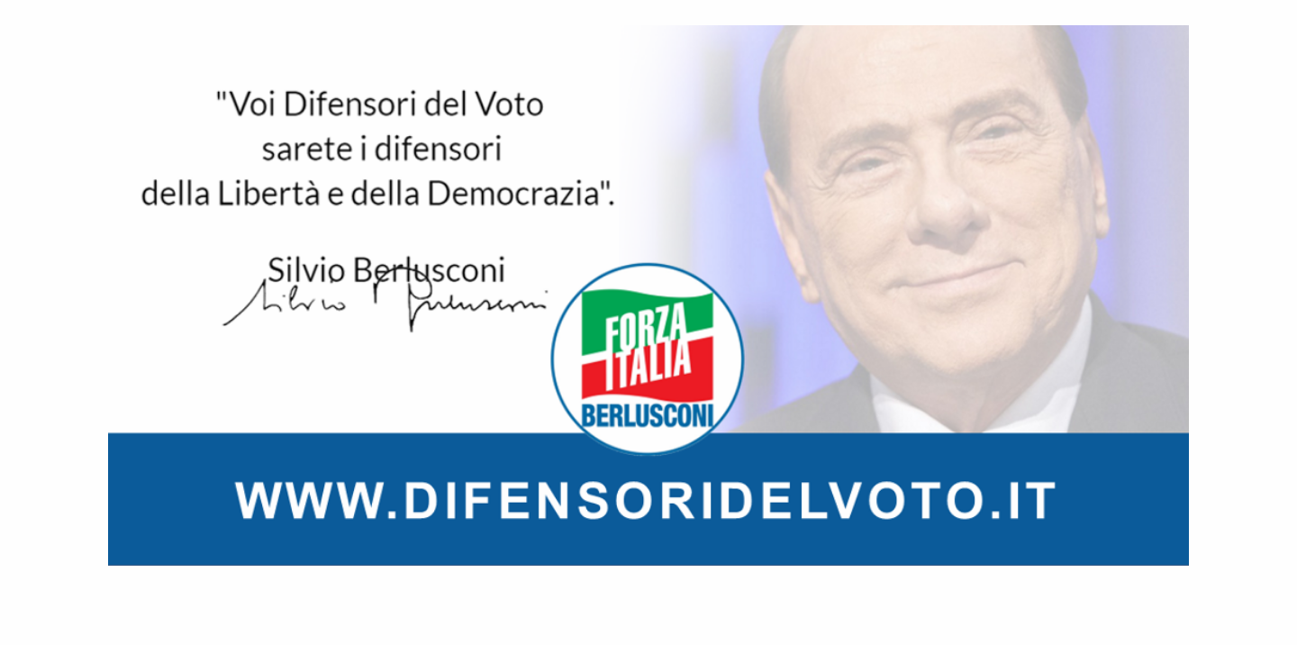 banner difensori del Voto Forza Italia